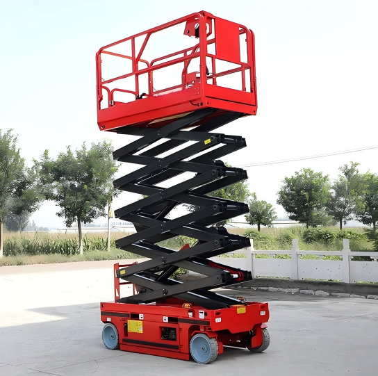 Suministro directo de fábrica de plataforma elevadora de tijera vertical eléctrica autopropulsada, con altura de trabajo personalizable y equipada con dispositivos de protección de seguridad