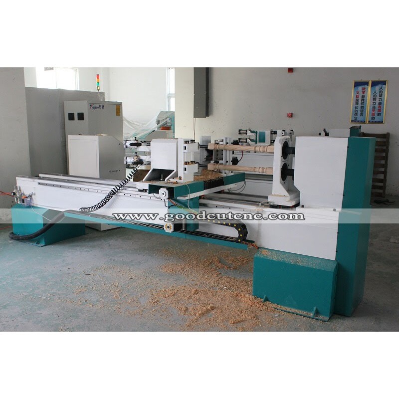 GC-1530WL-DS Máquina de torno automático de madera de doble eje con husillo