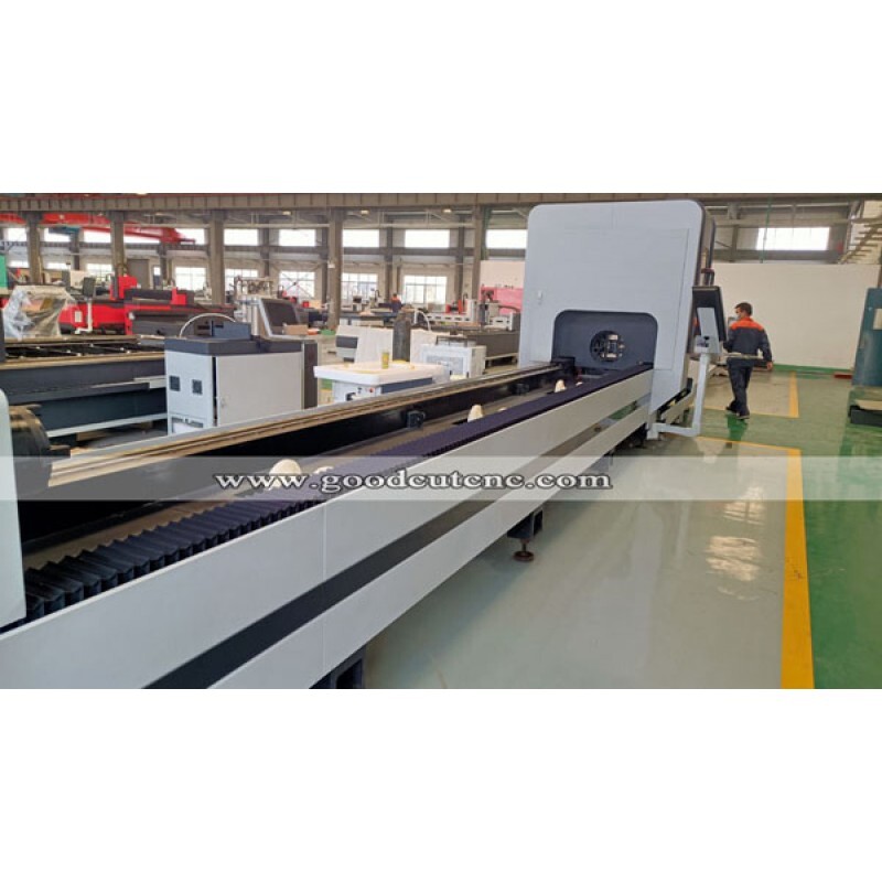 Máquina de corte láser de fibra óptica para tubos de metal GC-FR 6020 CNC con sistema de alimentación automático para la venta
