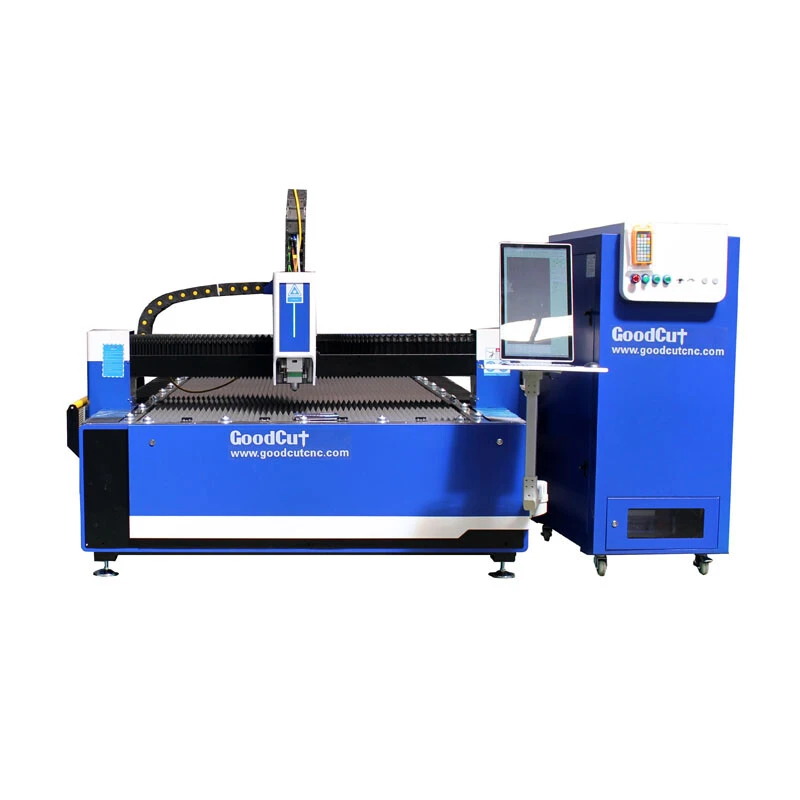 GC1530F Máquina de corte por láser de fibra con gabinete independiente para SS CS MS Al Cu de corte