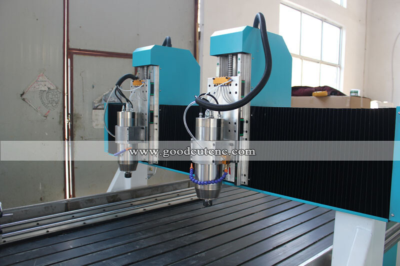 GC1325-2H-TR Tupí doble independiente para madera 1325 con dispositivo giratorio de 4 ejes