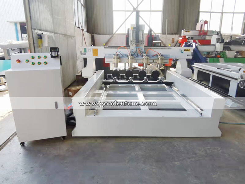 Fresadora CNC multihusillo para madera GC-4R con 4 husillos y 4 giratorios para patas de mesa de muebles