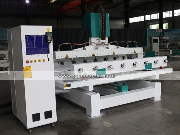 GC1530-8R Máquina fresadora cnc multicabezal de 8 ejes rotativos para patas de muebles en 3D