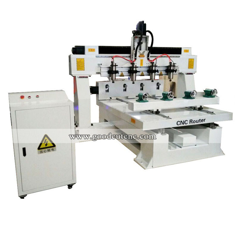 GC1225-4R 4 Axis Rotary 4 Heads Four Spindle Precio Router CNC 3d for Chair Table Leg