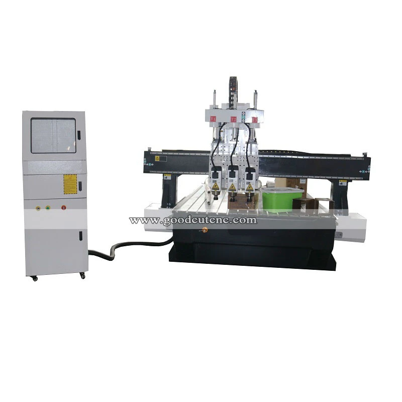 Máquina fresadora CNC con cabezal neumático múltiple GC1325-P3 para trabajar la madera PrevNext Máquina fresadora CNC con cabezal neumático múltiple GC1325-P3 para trabajar la madera