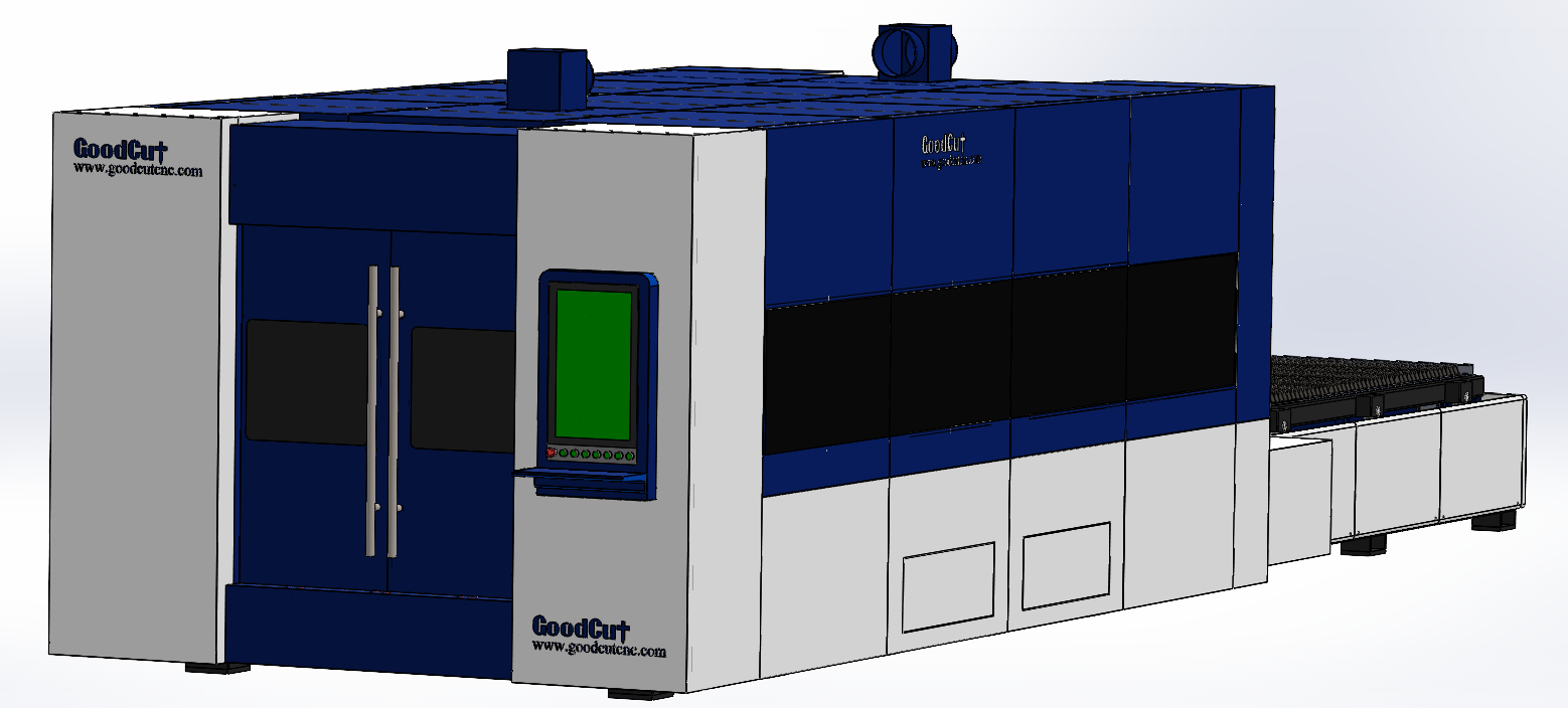 GC1530FC-D Máquina de corte láser de fibra de 12kw 20kw de doble mesa para corte de metal
