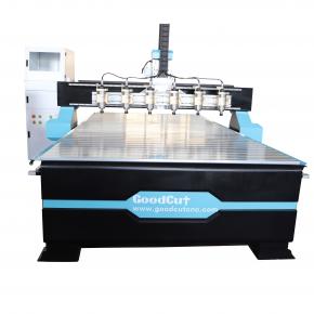 Máquina fresadora CNC multicabezal para madera GC1325-6H