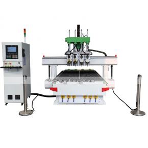 Router CNC de madera GC1325-P4 con múltiples husillos neumáticos para fabricación de muebles