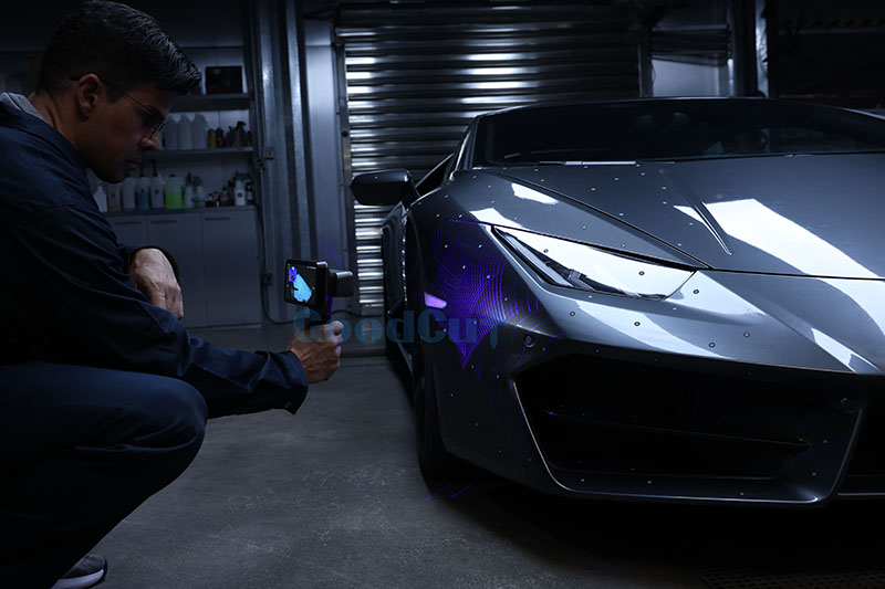 Escáner 3D inalámbrico de mano EinScan Rigil con fuente de luz híbrida