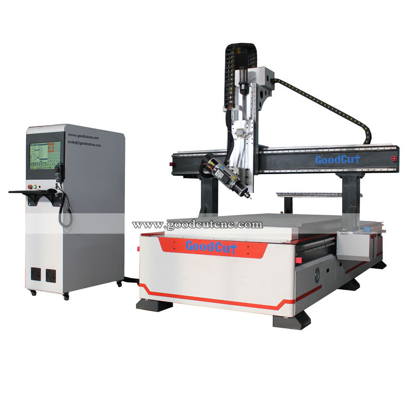 GC1325ATC-4Ejes Máquina CNC de Alta Precisión con Cambiador Automático de Herramientas y Ejes Lineales para Trabajo en Madera con Husillo Giratorio de 180 Grados