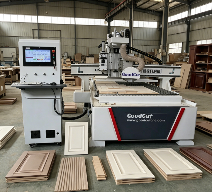 Máquina router CNC con sierra de disco de doble cabezal GC1325-BS