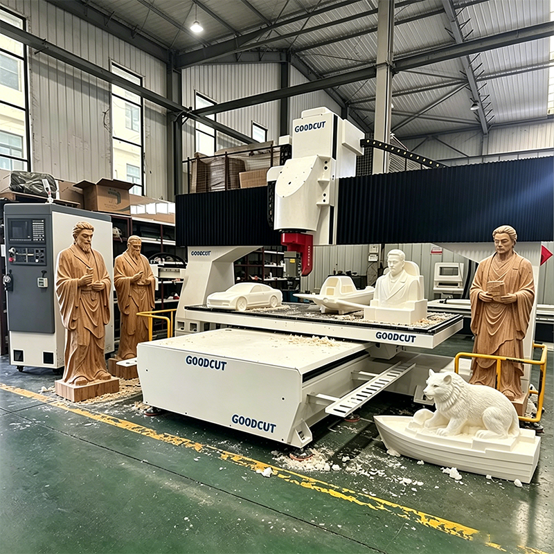 Máquina router CNC de 5 ejes GC1325 para madera, espuma y EPS con eje Z de 400mm
