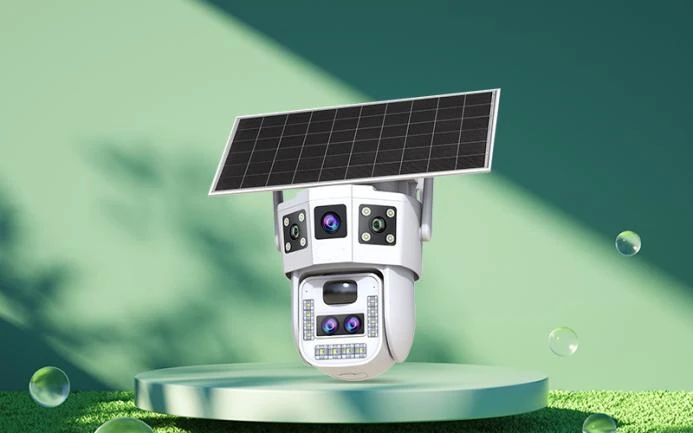 New product | no connection, no charge, no network remote Qiao An three-eye zoom 4G solar camera
