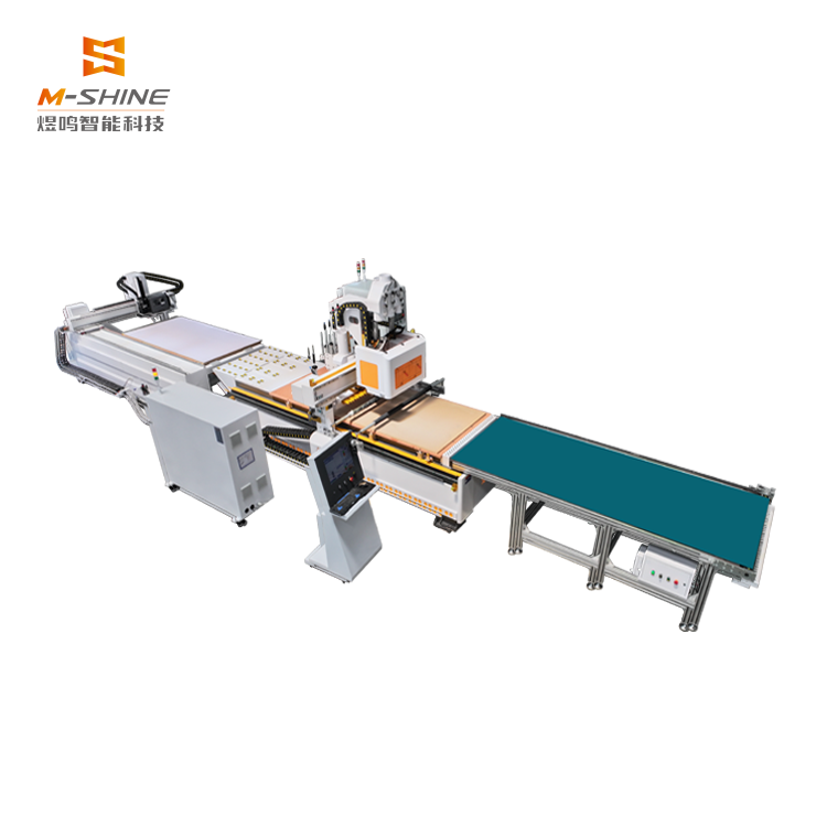 1330 многофункциональная полностью автоматическая линия для производства мебели с этикетированием и сверлением M-SHINE 