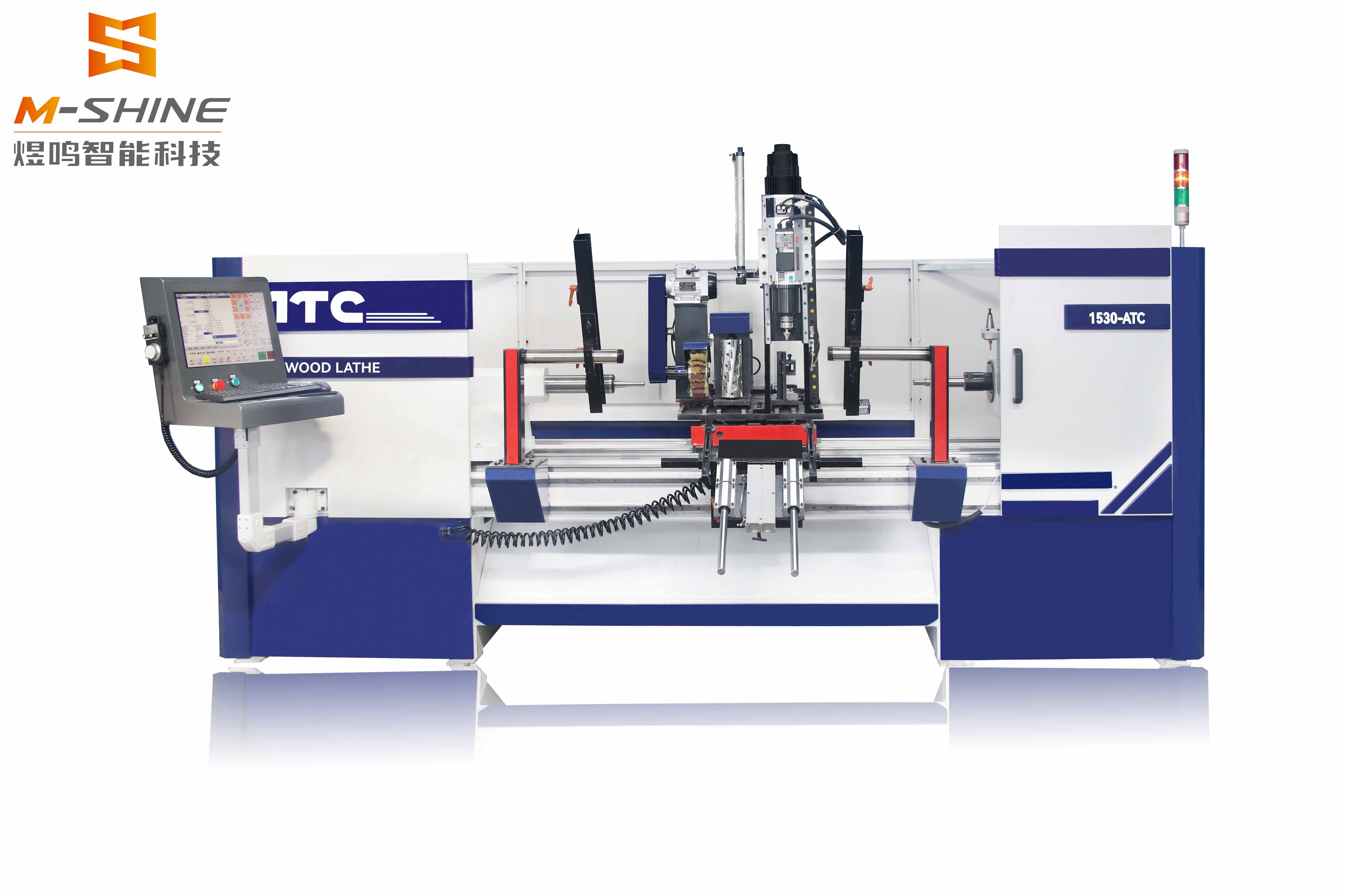 JINAN M-SHIINE 1530 Четырехпроцессорный токарный станок с ЧПУ для деревообработки с автоматической сменой инструмента