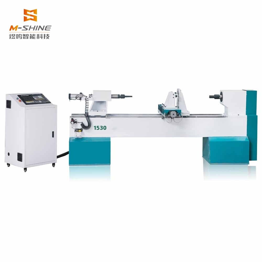 Jinan M-shine CNC MS-1530 одноосевой токарный станок с ЧПУ для деревообработки с двумя резцами