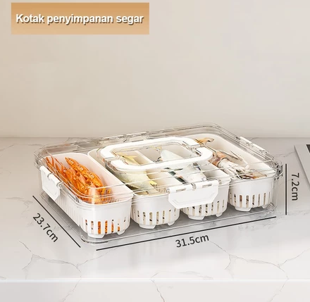 Kotak Penyimpanan Makanan 4 Kompartemen – Fresh & Praktis