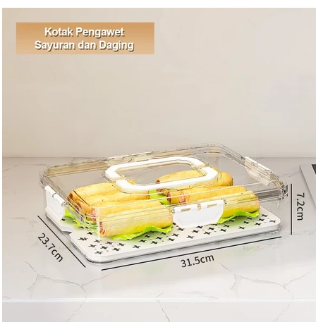 Kotak Penyaring Air – Penyimpanan Buah & Sayur Anti Basah