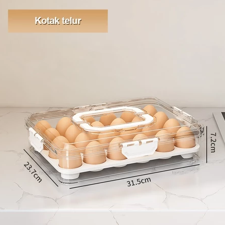 Kotak Penyimpanan Telur – Kapasitas Besar, Anti Pecah