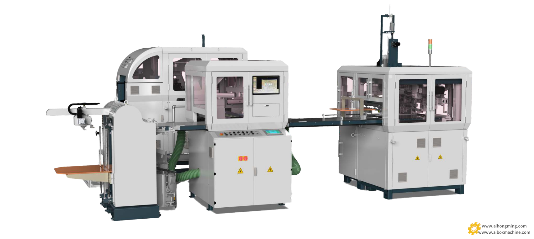 HM-ZD6418K鸿铭全自动智能天地盖制盒机