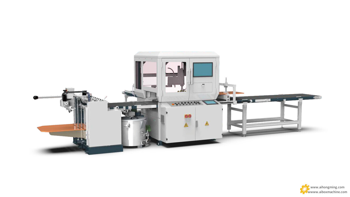 HM-600G/HM-800G鸿铭自动上糊定位机（天地盒）