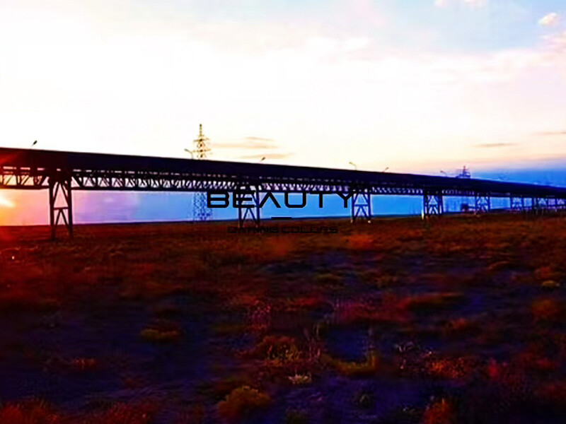 Konveyor sabuk berbelok horizontal