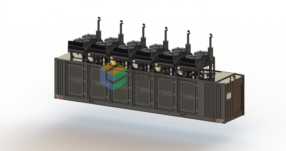  1800kW 箱式燃?xì)獍l(fā)電機(jī)組