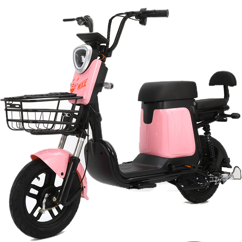 Factory Direct Sales 48V60V Multi-color Optional Motorized cycle 275-10 Tires Two-wheel Electric Bicycle Moped with Basket