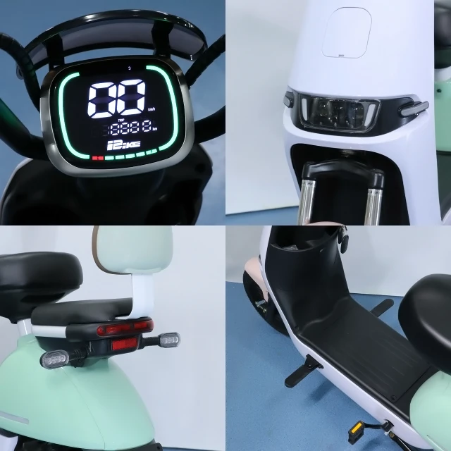 OEM/ODM 48V60V Battery 350W Motor Electric Bike Wholesale Cheap 250-14 Tires Moped Scooter Electric Bicycle with LED Headlights