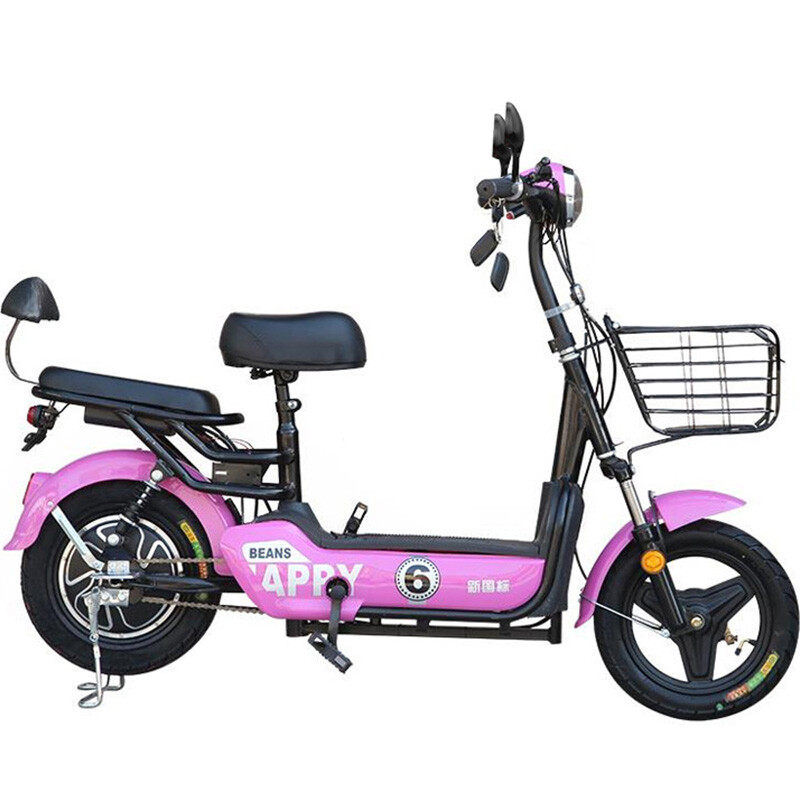 2025 Quality Assurance Electric Moped Scooter 350W Customizable 48v/60v Two-wheel Electric Bicycle With Basket LED Headlights