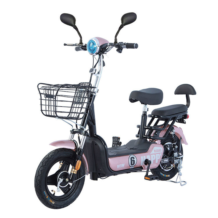 2025 Quality Assurance Electric Moped Scooter 350W Customizable 48v/60v Two-wheel Electric Bicycle With Basket LED Headlights
