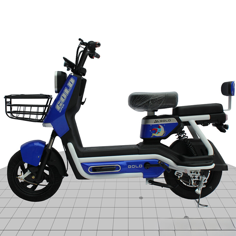 Chinese Factory Fashion 250-14 Tires Electric Cycle 48V60V 350W Adult Two-wheel Electric Bicycle Moped Scooter with Pedals