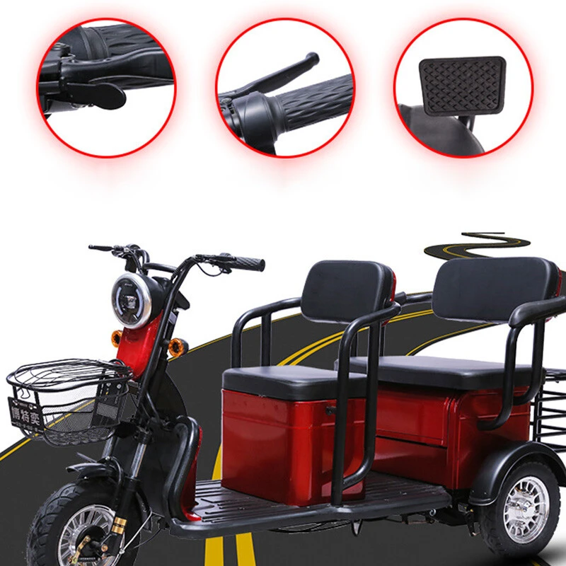 Hot Sale Electric Scooters Powerful Adult Electric City Bike Load 300kg Three-wheel Electric Tricycle