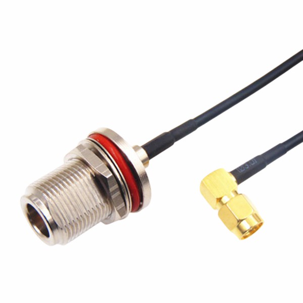 RG58 RF 尾纤的 N 母穿板至 N RA 插头连接器 XMR-SPTX127