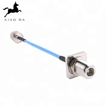 N 母头方形法兰至 SMA 公头压接连接器 RG405 RF 尾纤 XMR-SPTX85