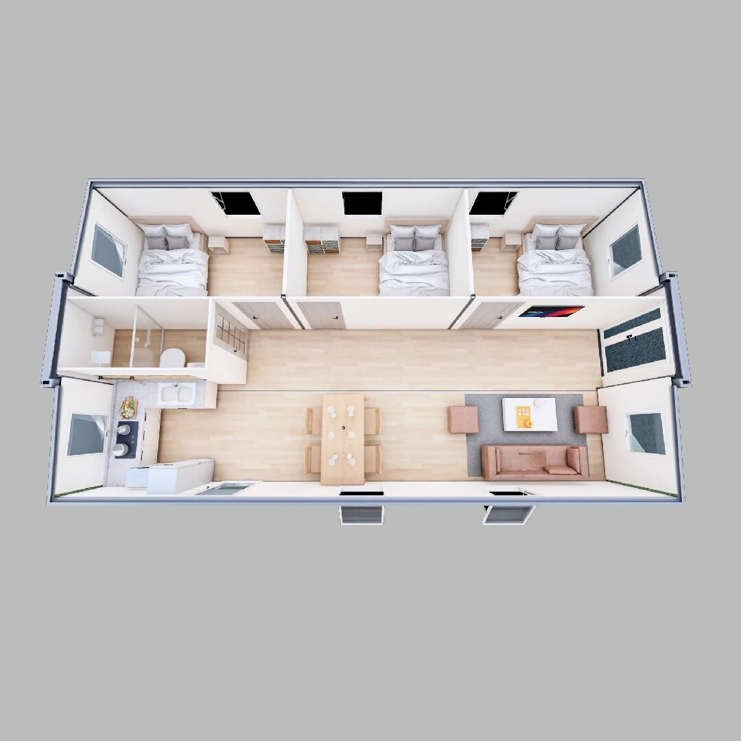 Casa expandible de doble ala