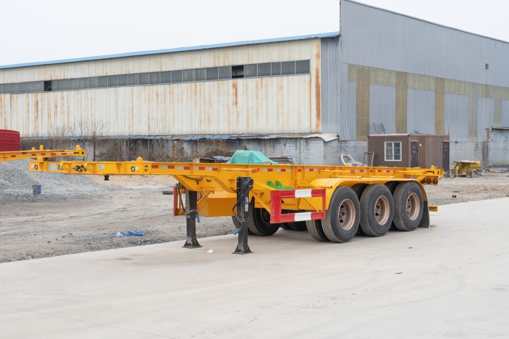 Гофрированная скелетная прицеп для продажи/производитель 20-футового скелетного прицепа/цена 40-футового шасси полуприцепа