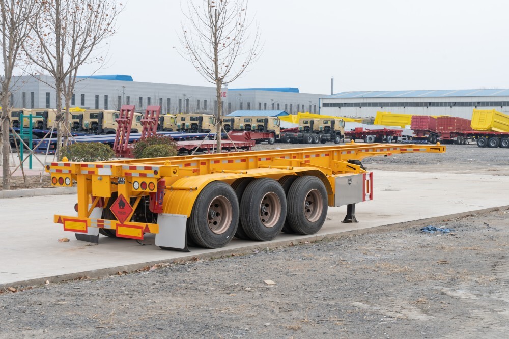 Гофрированная скелетная прицеп для продажи/производитель 20-футового скелетного прицепа/цена 40-футового шасси полуприцепа