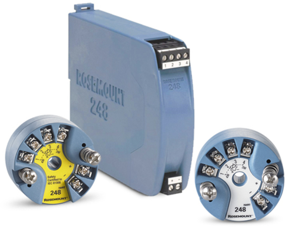 Transmissor de temperatura Rosemount™ 248 para montagem em calha
