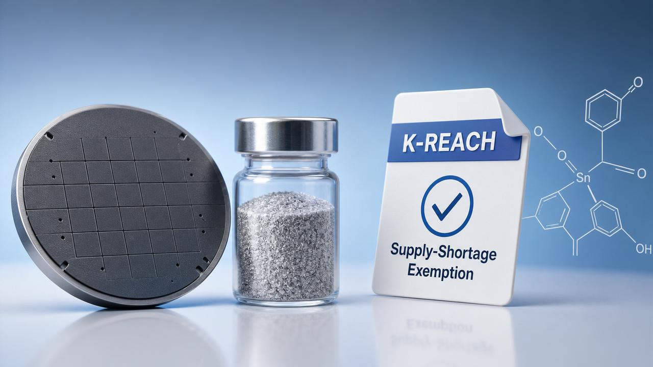 Isenção para Produtos Químicos em Falta de Abastecimento do K-REACH Lançada