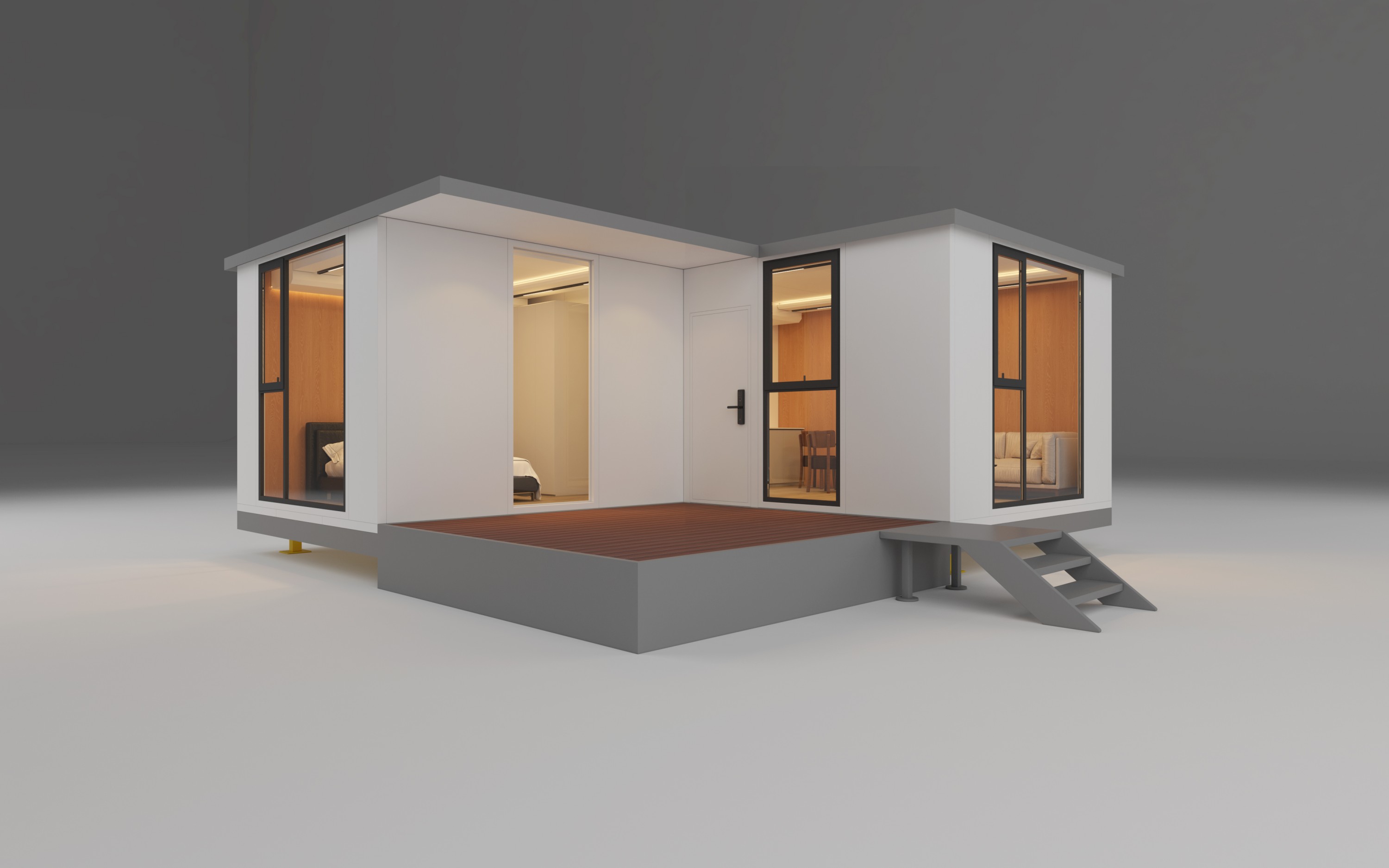 02-Renderizado exterior de la cápsula espacial modular B3+