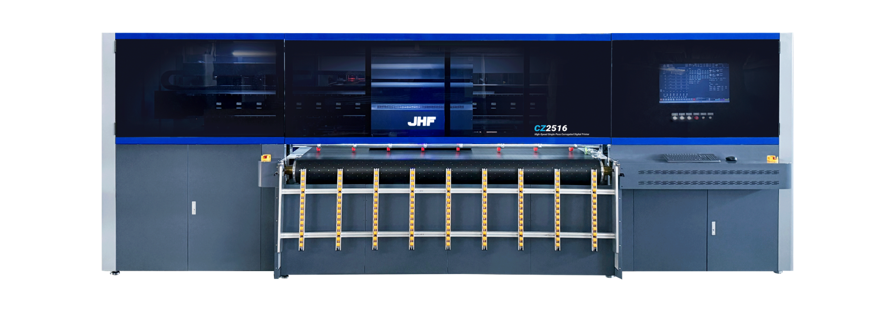 CZ2516 — высокоскоростной однопроходный цифровой принтер для печати на гофрокартоне