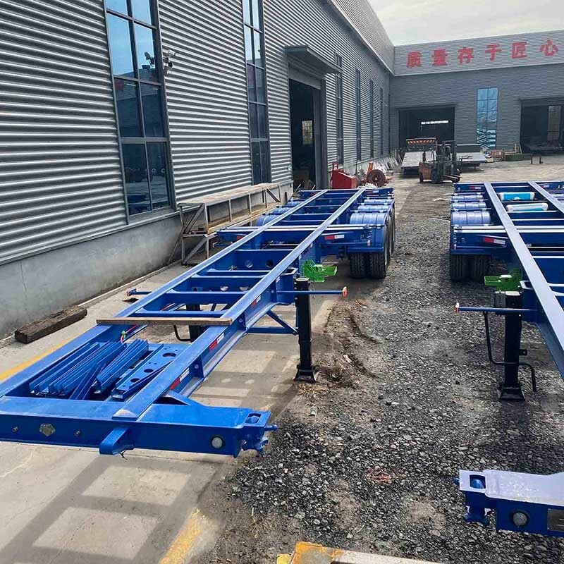 скелет полуприцепа 40ft производитель/40 футов скелет полуприцепа/шасси прицепа 40ft 2 оси для продажи