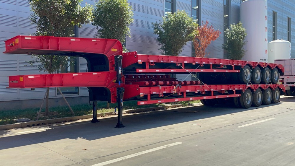 3-осевой низкорамный прицеп/150-тонный низкорамный трал/120-тонный низкорамный полуприцеп на продажу