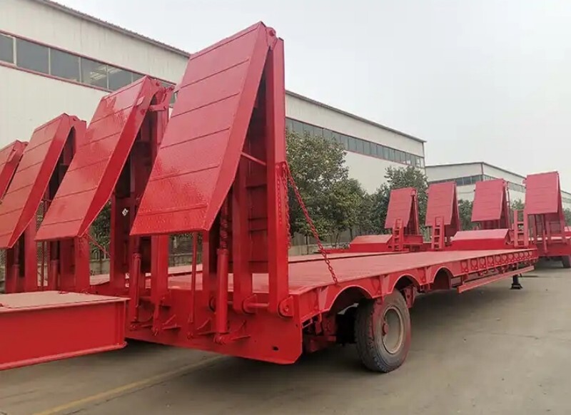 низкорамный полуприцеп для продажи/низкорамный прицеп 100 тонн/низкорамный прицеп 6 оси производитель