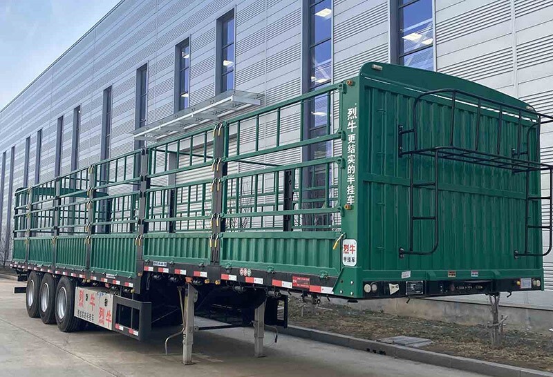 3 оси длинный прицеп забор/высокий забор прицеп производитель/4 оси забор прицеп для продажи