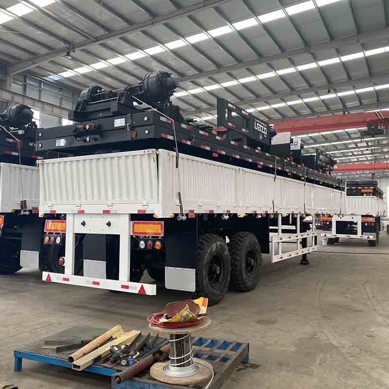 60 тонн боковой стенки прицепа/3 оси боковой стенки прицепа цена/боковой забор прицепа для продажи