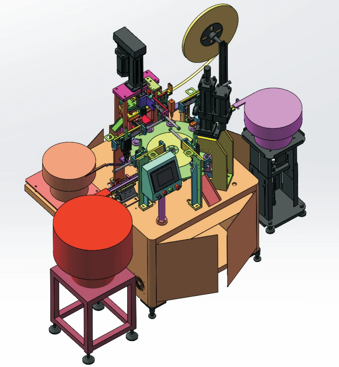 Automatic oil cotton bracket machine
