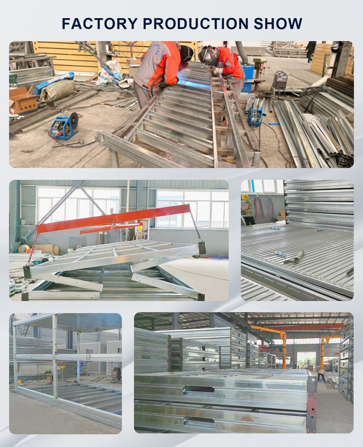 2 Foldable Flat-Pack Container House Production Display Diagrams