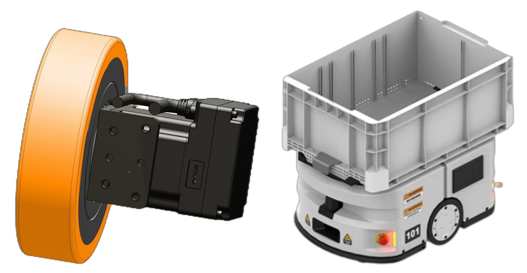 Подъемный робот с мотор-колесом